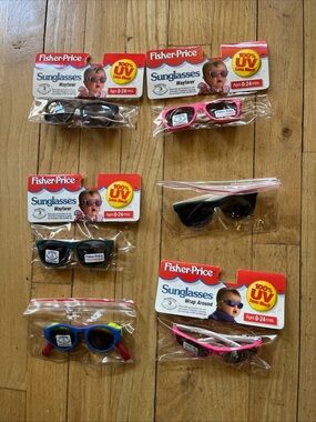 vintage 1994 NIP Fisher Price Sunglasses baby 0-24mo-(6) pairs $40each-see desc